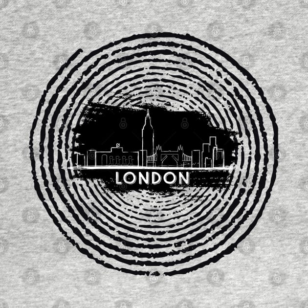 Spiral with London skyline by PrintDesignStudios